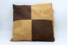 Housse de coussin en liège bi-ton naturel/marron