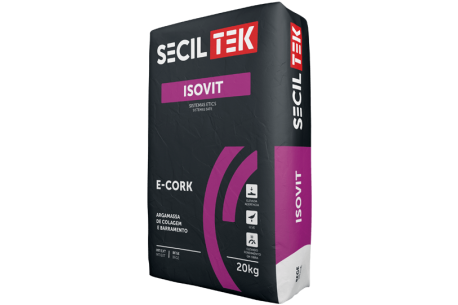 Mortier colle à base de liège ISOVIT E-CORK SECILTEK