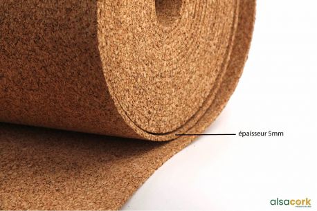 Rouleau de liège standard pour isolation thermique et phonique - Vue 4mm texture