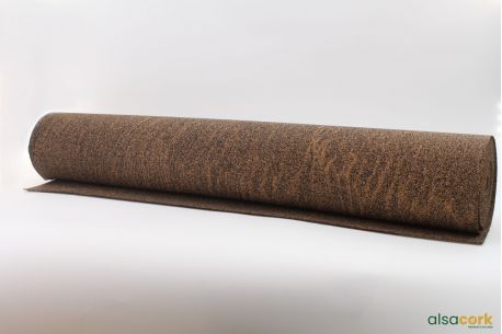 Rouleau de sous-couche caoutchouc et liège - Vue texture du rouleau 3mm 