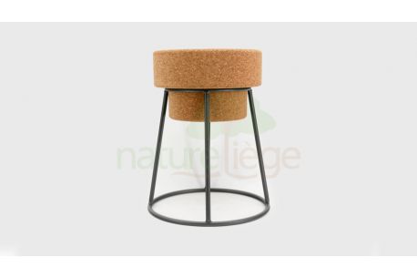 Tabouret muselet design en liège - Petit
