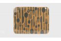 Lot de 4 sets de table en liège aggloméré - Motif couverts