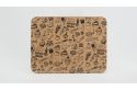 Lot de 4 sets de table en liège aggloméré - Motif nourriture