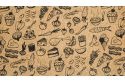 Lot de 4 sets de table en liège aggloméré - Motif nourriture
